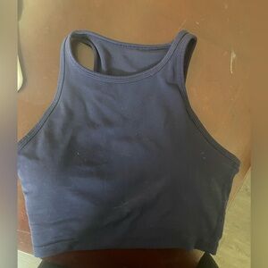 Navy workout crop top
